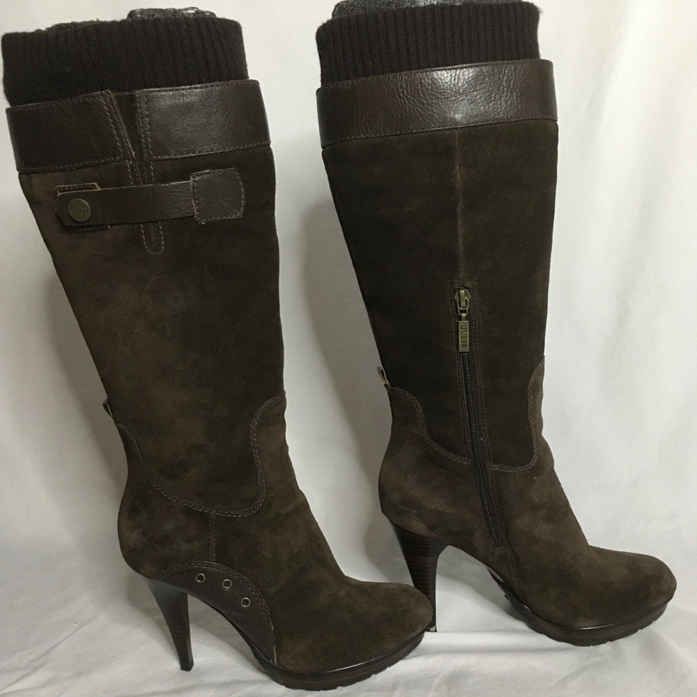Women’s Guess brown suede knee high boots